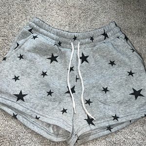 Love Streak Grey Star Print Lounge Shorts